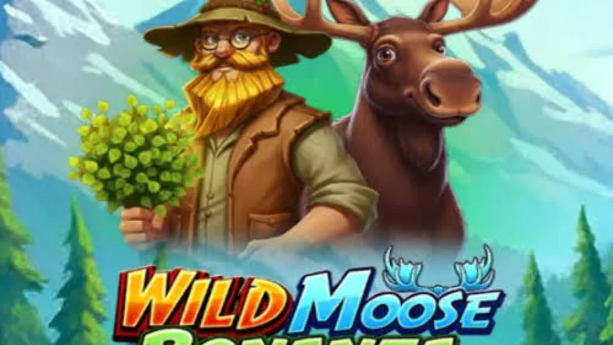 Wild Moose Bonanza slot machine interface featuring forest theme and moose symbols